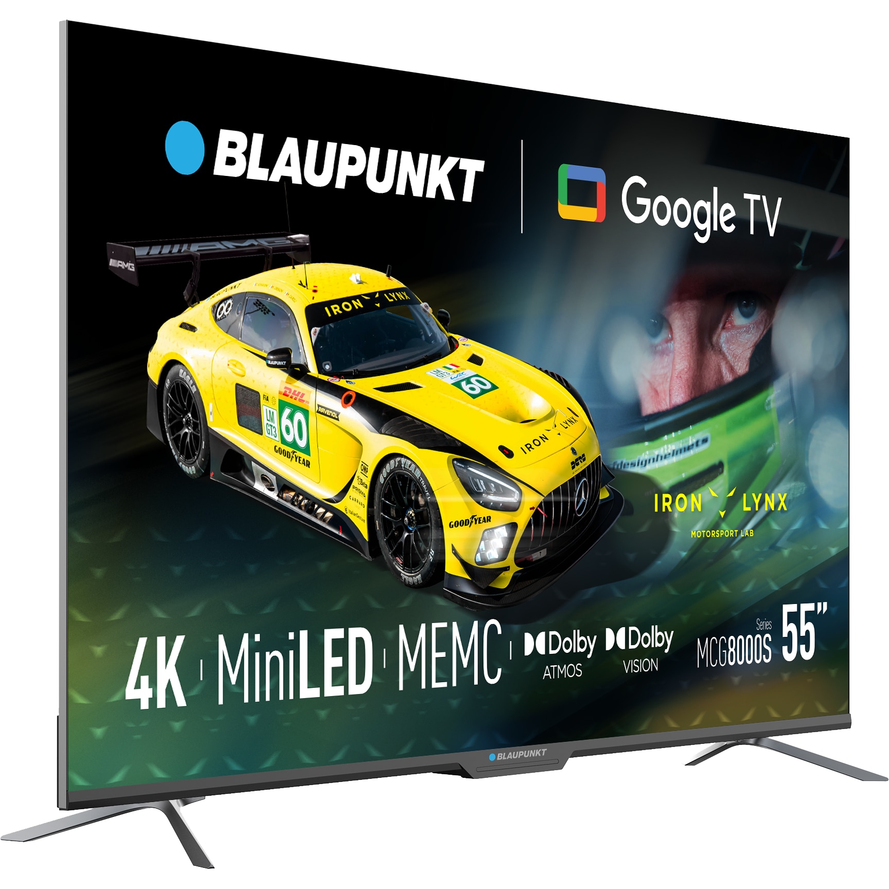 Televizor Blaupunkt MiniLed 55MCG8000S, 139 cm, Smart Google TV, 4K Ultra HD, Clasa G (Model 2025)