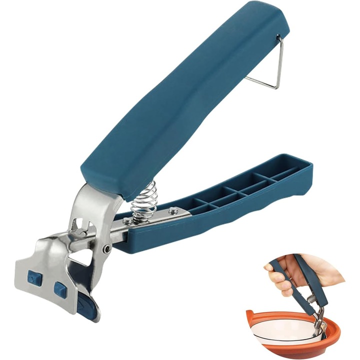 Cleste pentru pizza, inox, design ergonomic, anti-alunecare, 30x10cm