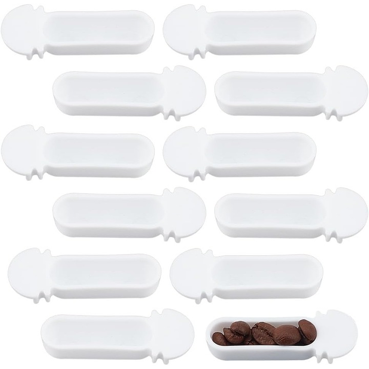 Set de 20 hranitoare din plastic pentru pasari, 21x57.5mm, pentru apa si hrana, design compact, usor de instalat