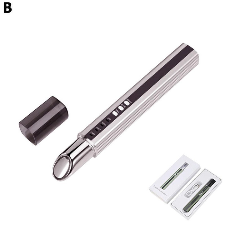 Dispozitiv de frumusete pentru ochi, model OD1401, masaj, riduri, roz, 164.8x21.4x21mm