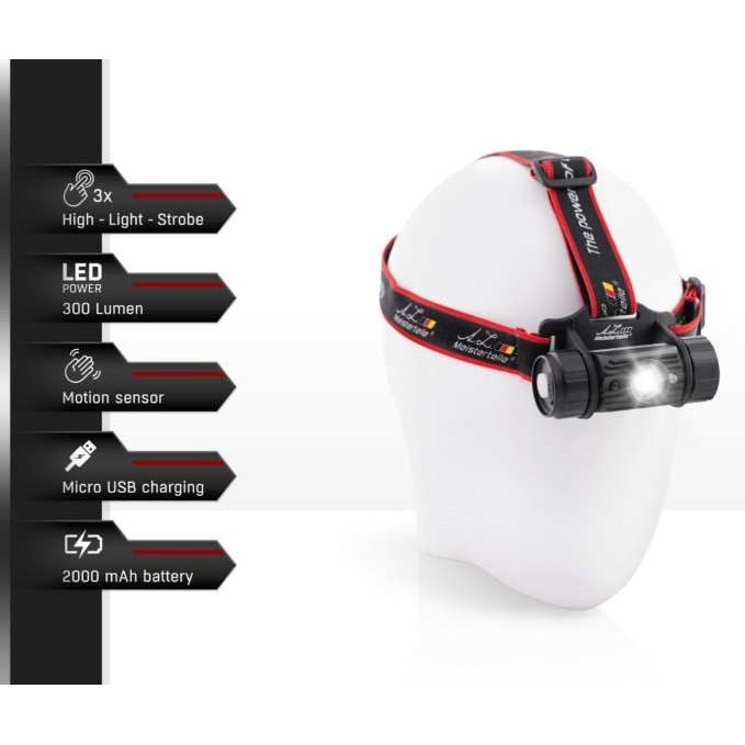 Lampa LED A.Z. MEISTERTEILE, neagra, aluminiu, 300 lumen, 2000 mAh