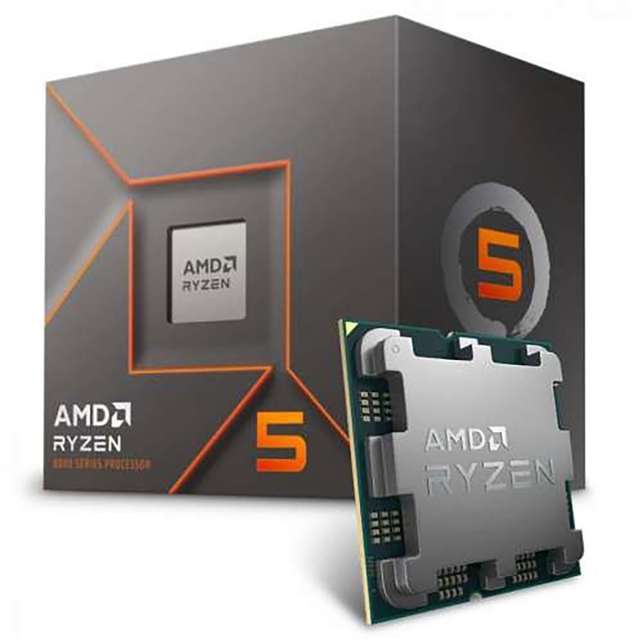 AMD Ryzen 5 8400F processzor, 6 mag, 12 szál, 65W, AM5 foglalat