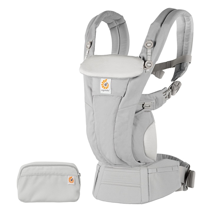 Ергономична раница Ergobaby Omni Dream, 4 позиции, перлено сиво, за новородени до 20,4 кг