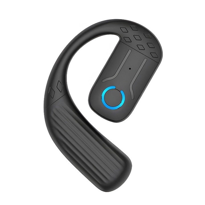 Vezeték nélküli Bluetooth fülhallgató, 5.4, fülre illeszkedő kialakítás, 180°-ban forgatható, fekete, 2 darabos szett