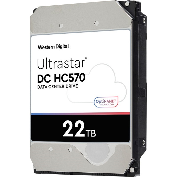 Hard Disk Intern Western Digital Ultrastar, 22 TB, 7200 rpm, SATA III, 3.5", Grey