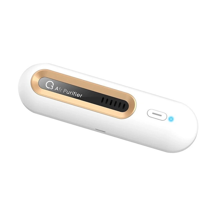 Légtisztító otthoni és autós használatra, USB, méretek 12.6x35x34.6mm, eltávolítja a szagokat a hűtőszekrényből