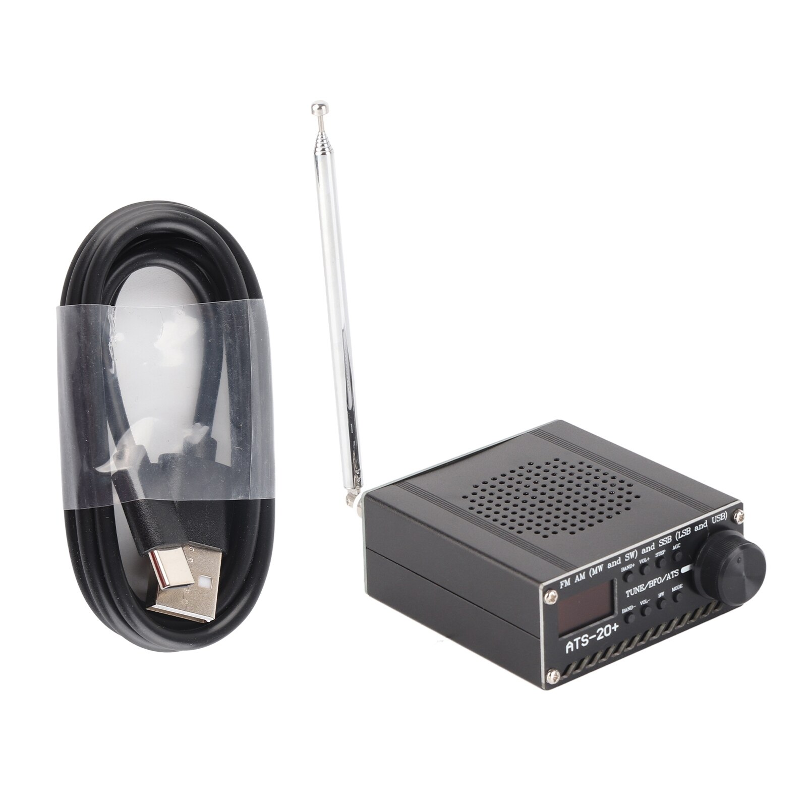 Radio Receptor Co. AM-1178/GRC 増幅・倍増器 Receptor radio cu banda completa, antena, 3.5mm, USB, dimensiuni