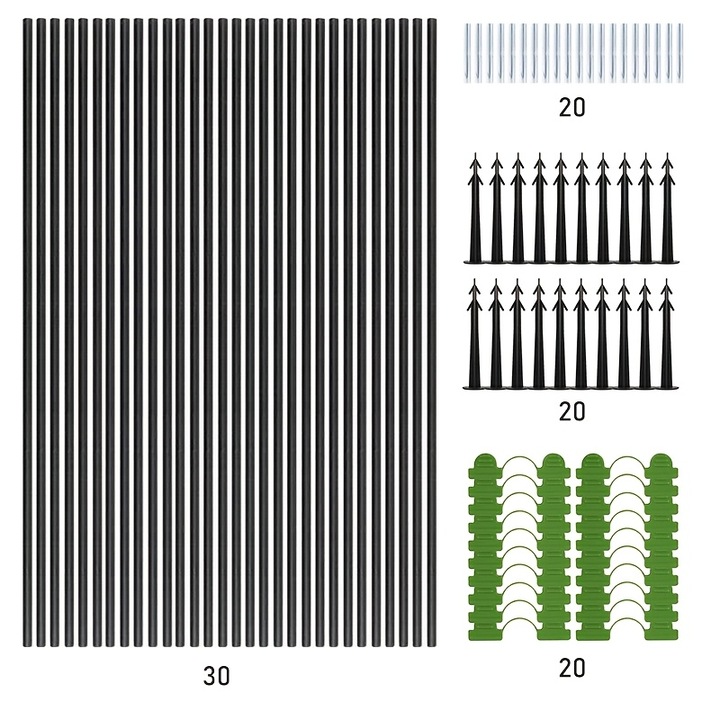Madárvédő háló szett, NIKONIKO, 90 darab, nejlon anyag, virágokhoz és zöldségekhez