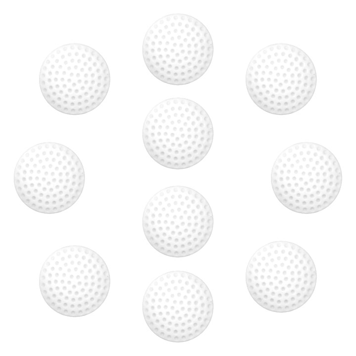 Set 10 buline autoadezive din silicon alb pentru protectia peretilor, usilor si mobilierului, 50x50x10 mm, montaj rapid si design discret