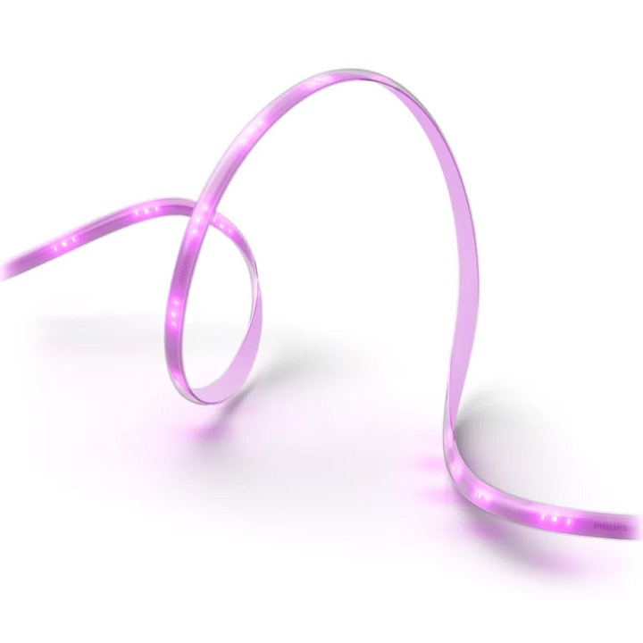 Banda LED inteligenta Philips Hue Solo lightstrip, RGB, 20W, 2000-6500k, Bluetooth, ZigBee, 10m