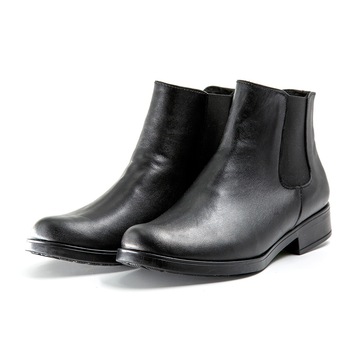 Ghete dama tip botine, TUNGUS, negre, piele naturala Ghete dama tip botine, TUNGUS, negre, piele naturala
