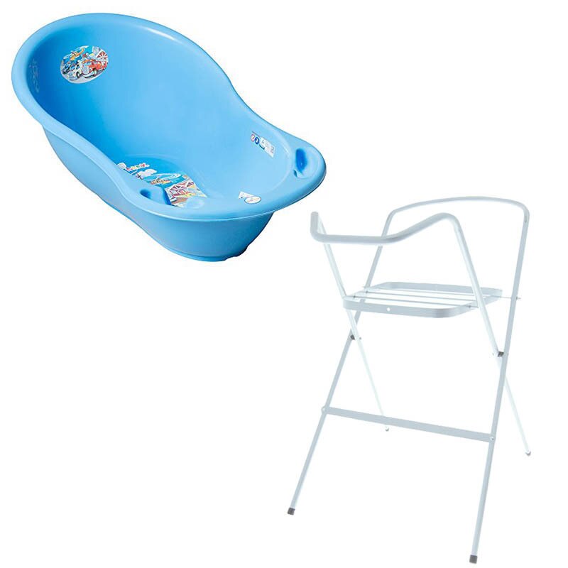 Set cadita 102 cm Cars Albastru + Suport metalic cadita
