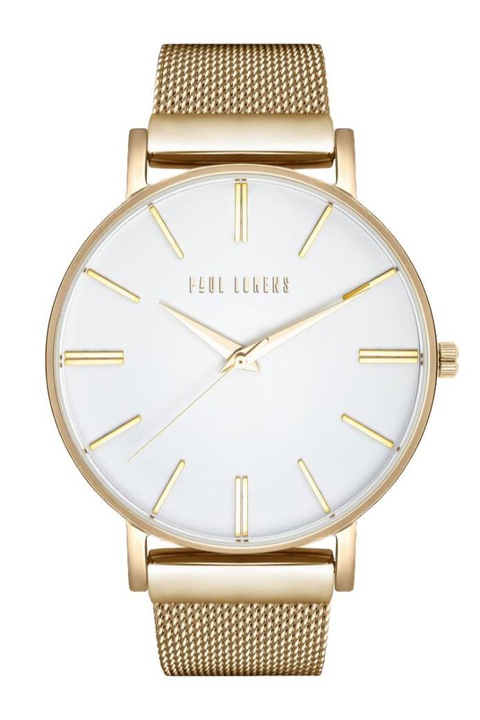 Paul Lorens férfi analóg karóra Wessos, arany, valódi bőr tok, kvarc szerkezet