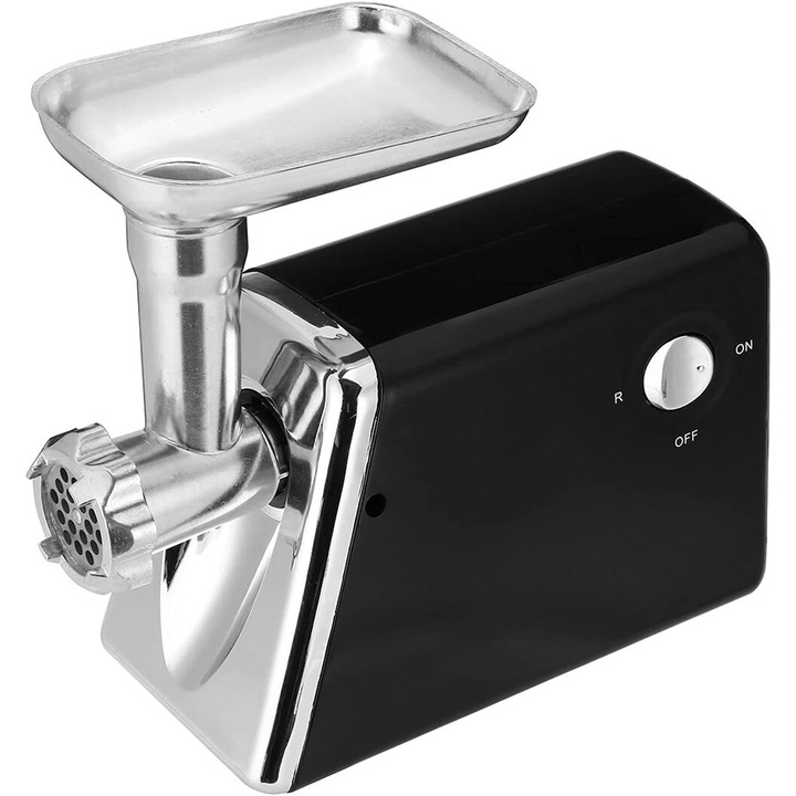 Masina de tocat carne electrica, 2000 W, palnie carnati, chiftele, 2 site rezerva, functia revers