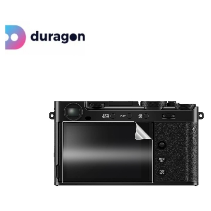 Folie Duragon, pentru Fujifilm X-E5, protectie ecran, silicon antisoc, kit inclus
