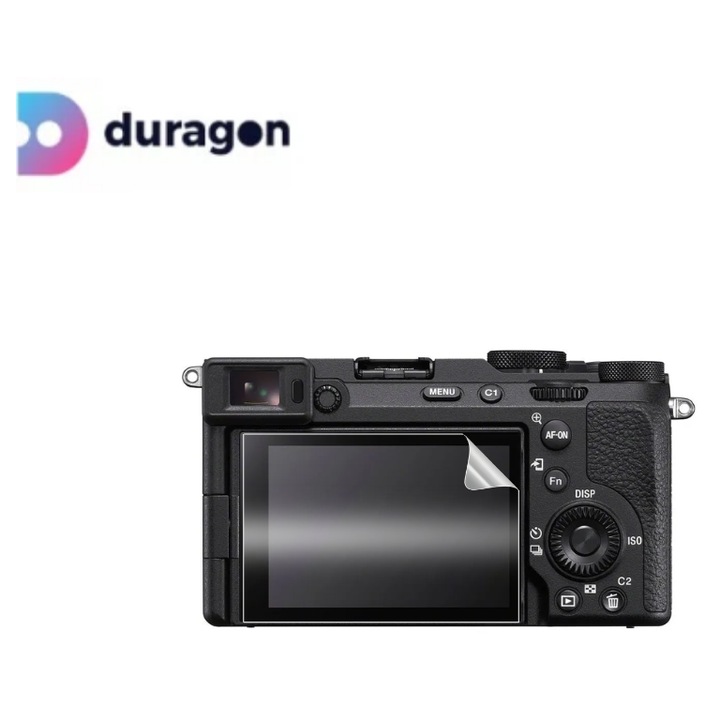 Folie Duragon, pentru Sony Alpha-7CR, protectie ecran, silicon antisoc, kit inclus