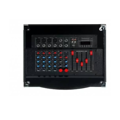 Set Boxe Active Profesionale JRH, Putere 2000 W, 5 Band Graphic Equalizer, Microfoane Wireless, Conectivitate Bluetooth