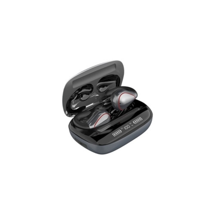 Vezeték nélküli fülhallgató Saisiyiky, Bluetooth 5.0 Vízálló IPX5, Szürke