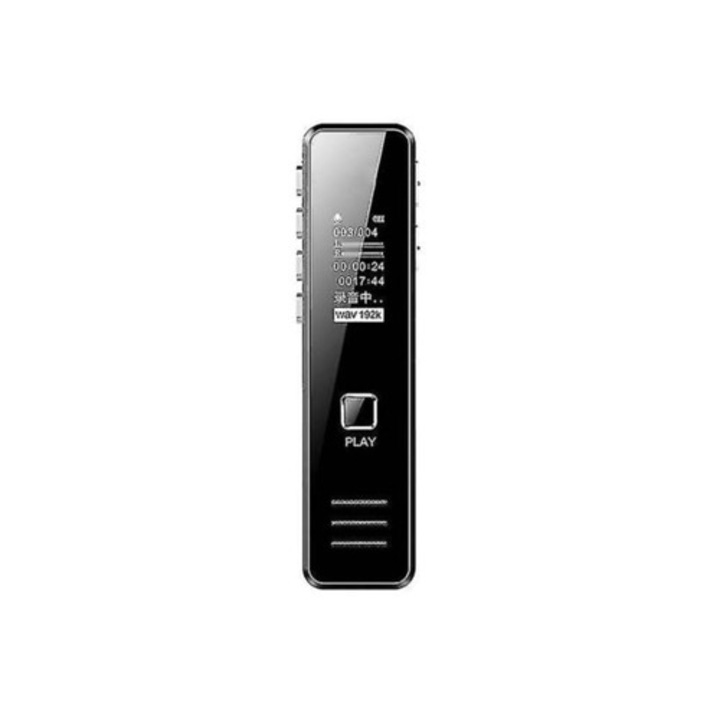 Reportofon digital profesional cu player MP3, 16GB, negru, SAISIYIKY
