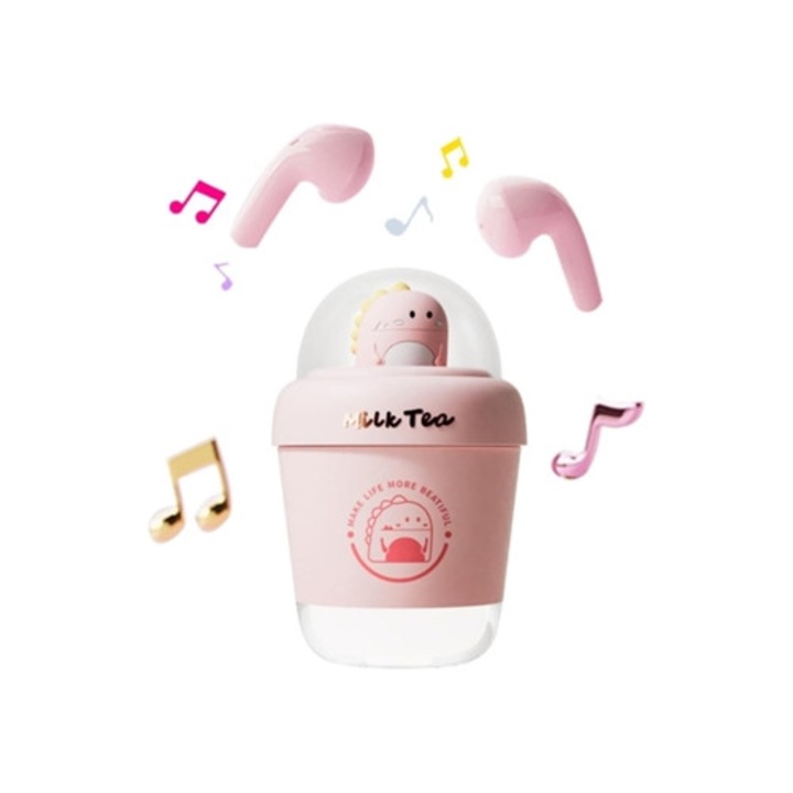 Vezeték nélküli fejhallgató gyerekeknek, Bluetooth 5.3, rózsaszín, beépített mikrofonnal, SAISIYIKY