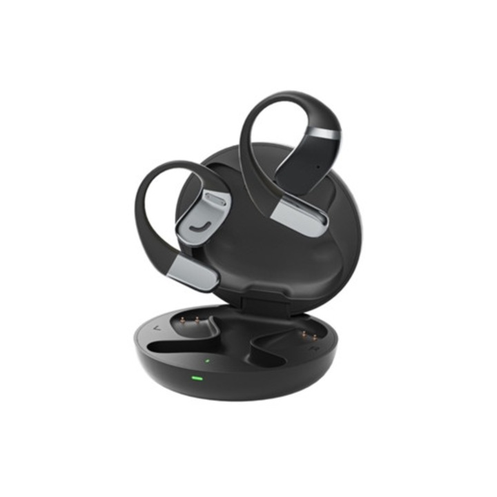 Vezeték nélküli fejhallgató, Bluetooth 5.4, IPX5 vízálló, fekete, SAISIYIKY