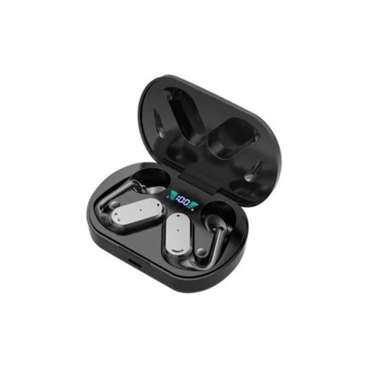 Saisiyiky vezeték nélküli fülhallgató, Bluetooth, Vízálló IPX7, Fekete