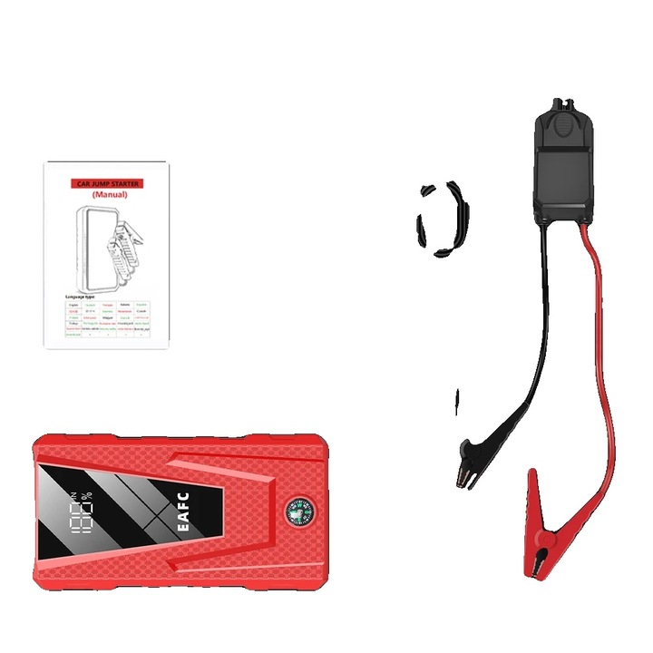 Autóindító, 1200A, többfunkciós, kompakt, 12V