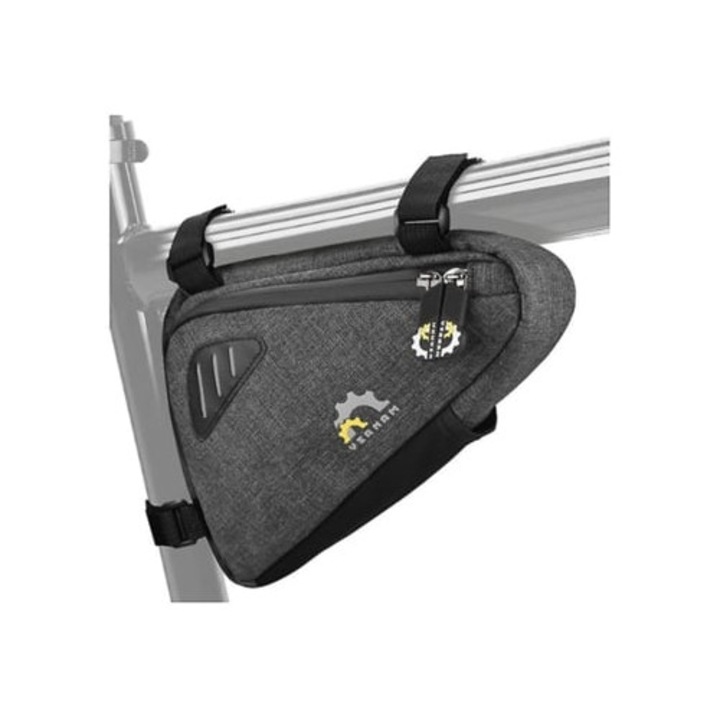 Geanta pentru cadru bicicleta, negru, 20x4.5x15 cm