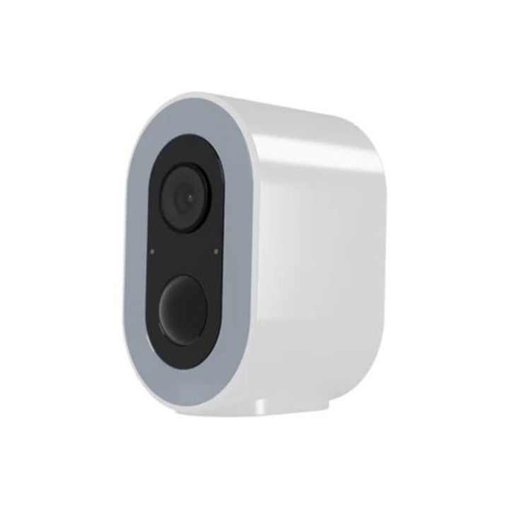 Camera de supraveghere, Saisiyiky Tu02 Wifi HD, Alb, cu baterie de consum redus