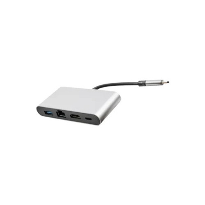 Hub multifunctional, Saisiyiky HB-218, USB-C 3.1, RJ45, HDMI, USB 3.0