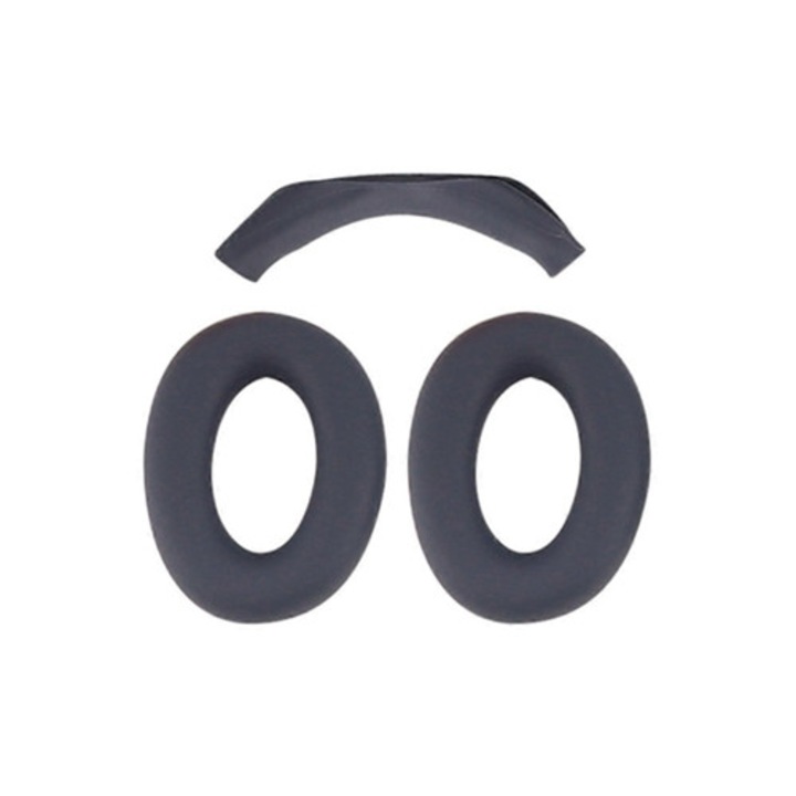 Set 2 huse de protectie din silicon D-Type cu 1 protectie pentru banda capului pentru casti Sony WH CH720N