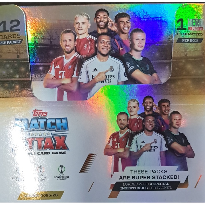 Joc de carti, TOOP TOOLS, Pachet Carduri Match Attax sezon 2025-2026, 36 plicuri x 12 carduri