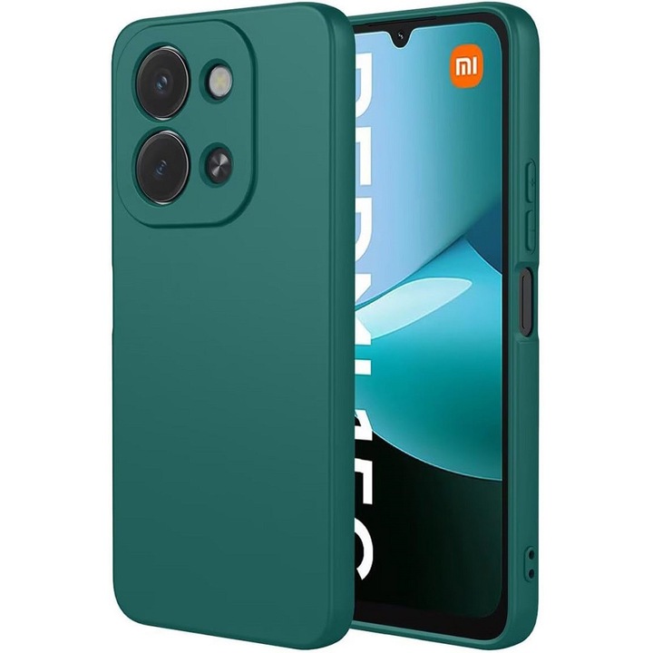 Xiaomi Redmi 15C 4G / Redmi 15C 5G kompatibilis szilikon hátlaptok, matt, zöld, Matt case
