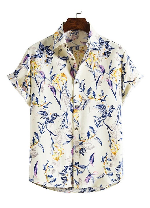 Férfi ing, Poliészter/Pamut, Sárga