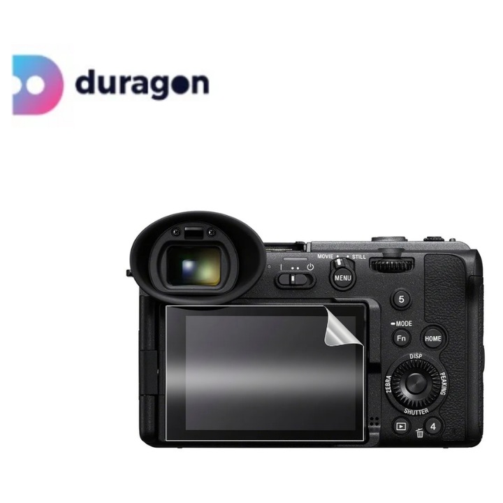 Folie Duragon, pentru Sony FX2, protectie ecran, silicon antisoc, kit inclus