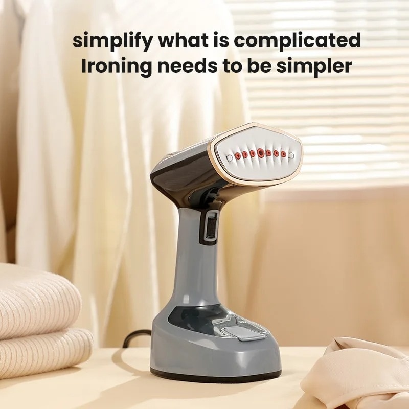 Aparat de calcat vertical portabil cu abur Ironing, putere 1500W, rezervor 150ml, Pliabil, Incalzire rapida, Potrivit pentru calatorii acasa, Albastru