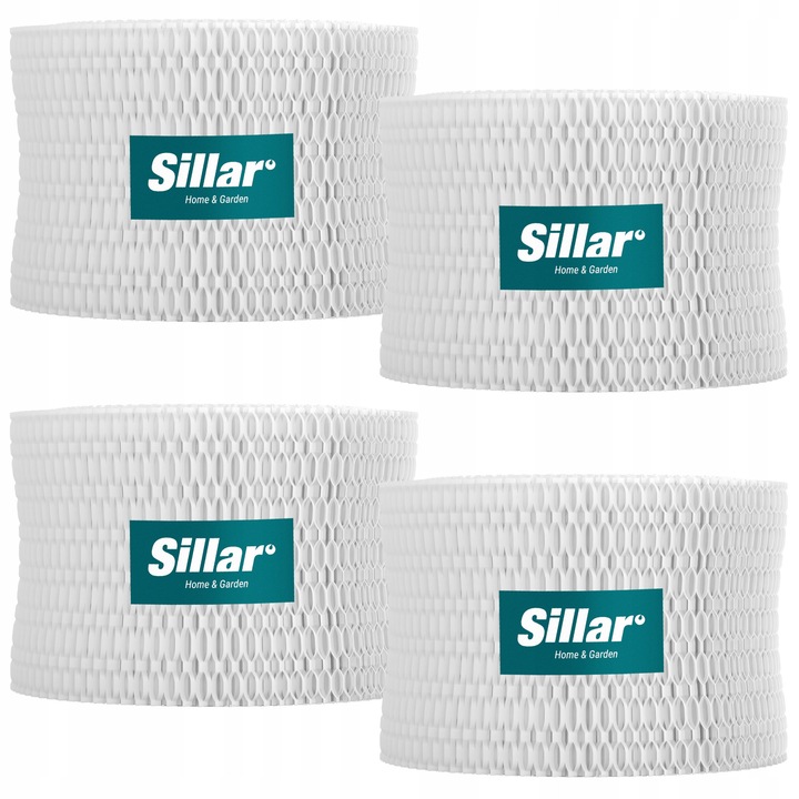 Set 4 filtre Sillar pentru umidificator, alb, 245x130x30mm