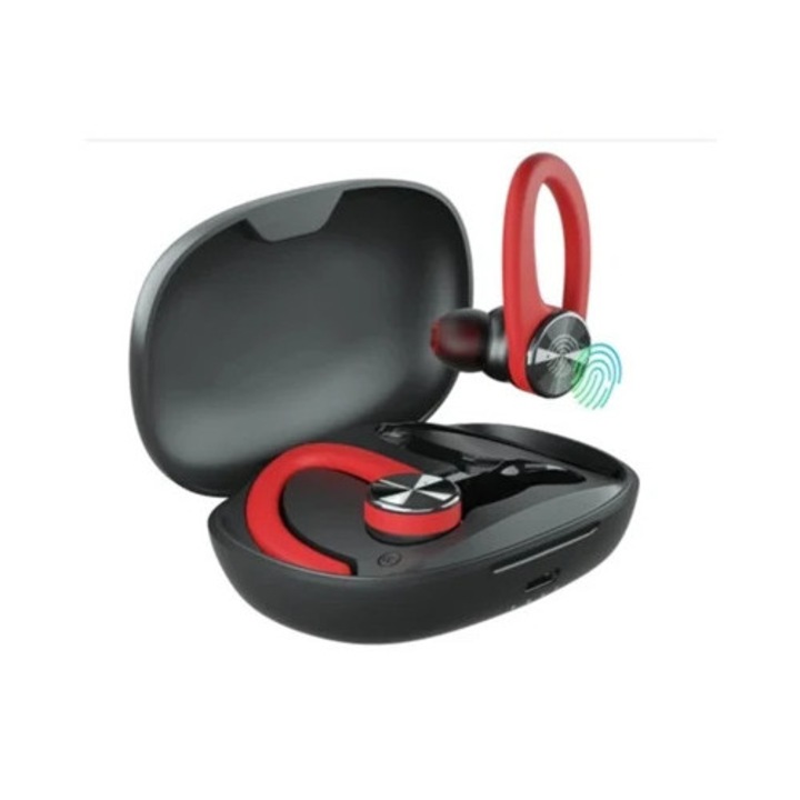 Vezeték nélküli Bluetooth fejhallgató piros, vezeték nélküli iOS Saisiyiky
