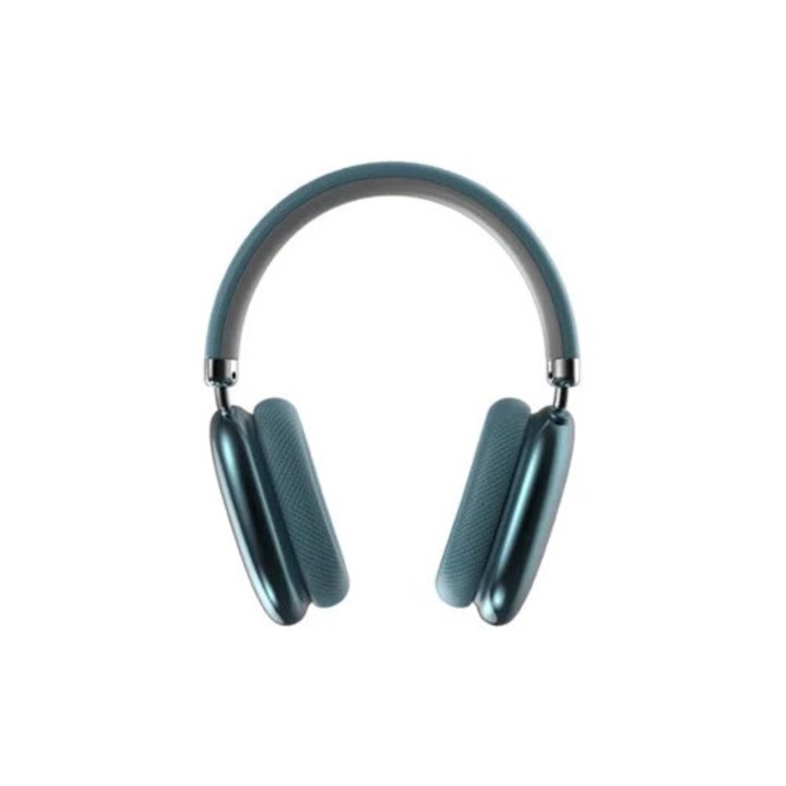 Vezeték nélküli fejhallgató, Saisiyiky, összecsukható kialakítás, Hi-Fi hangzás, kék színű