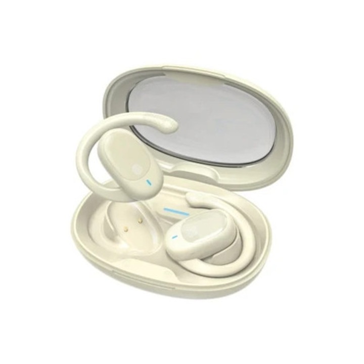 Saisiyiky vezeték nélküli fejhallgató, Bluetooth 5.3, IPX5 vízálló, fehér