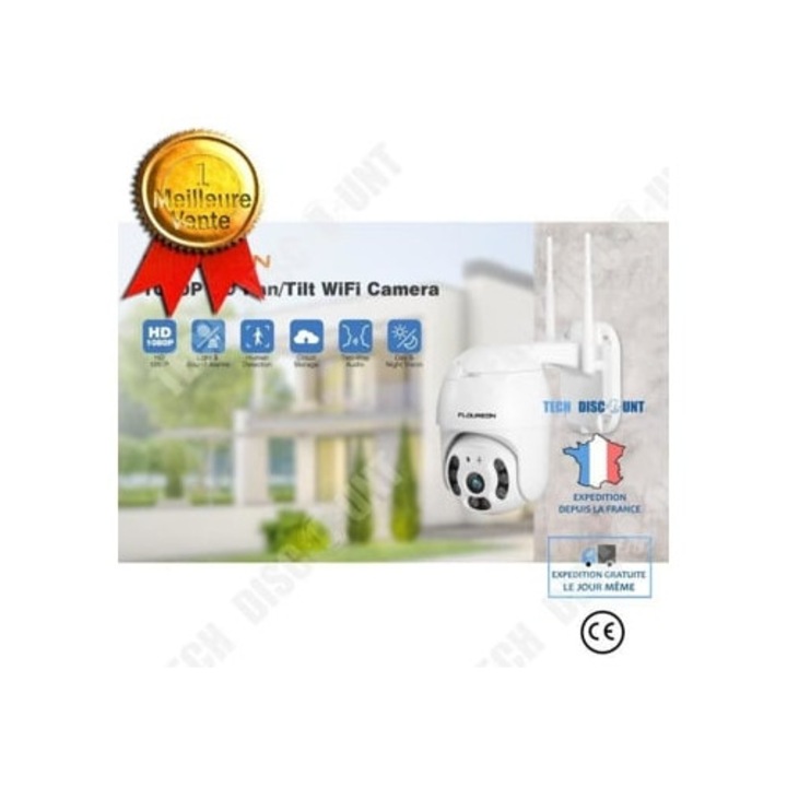 Camera de supraveghere IP, 720P, Noapte, Rotativa, WiFi, Alb