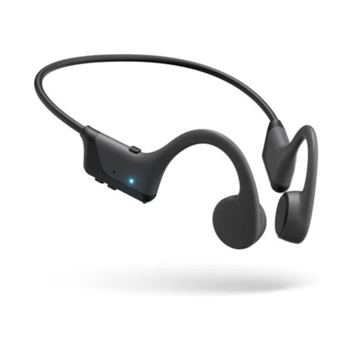 Vezeték nélküli fejhallgató, Saisiyiky, csontvezetéses, Bluetooth, mikrofon, fekete