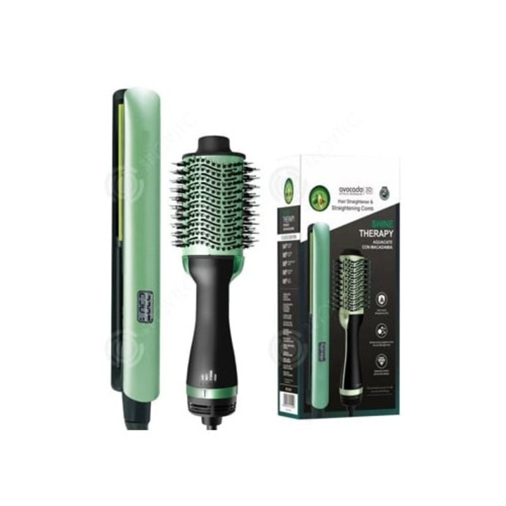 Perie de par electrica Inn Blower Brush 1000w, 3 niveluri de ajustare, 5 niveluri de ajustare, multicolor