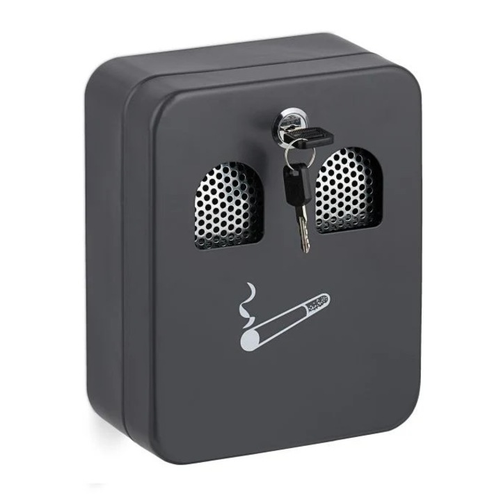 Fali hamutartó, Northio, fém, zárható, 23x19x11,5cm