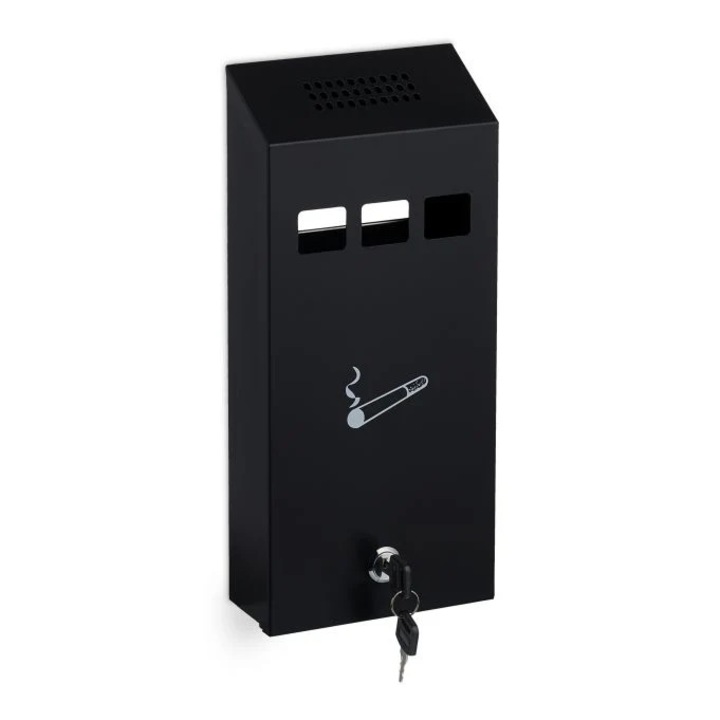 Northio fali hamutartó, fém, zárható, kivehető tartály, 35,5x17,5x10cm