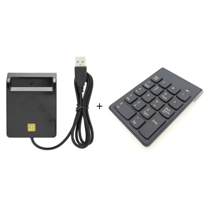Pachet cititor card identitate/sanatate plus tastatura numerica