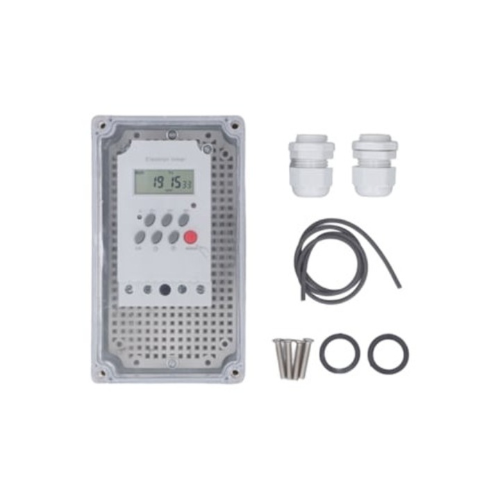 Timer digital pentru pompa de piscina, programabil, impermeabil, set