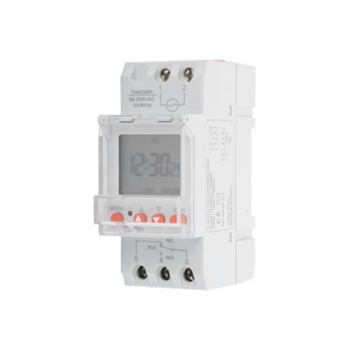 Switch temporizator 24 ore, LCD iluminat, set Smart Home