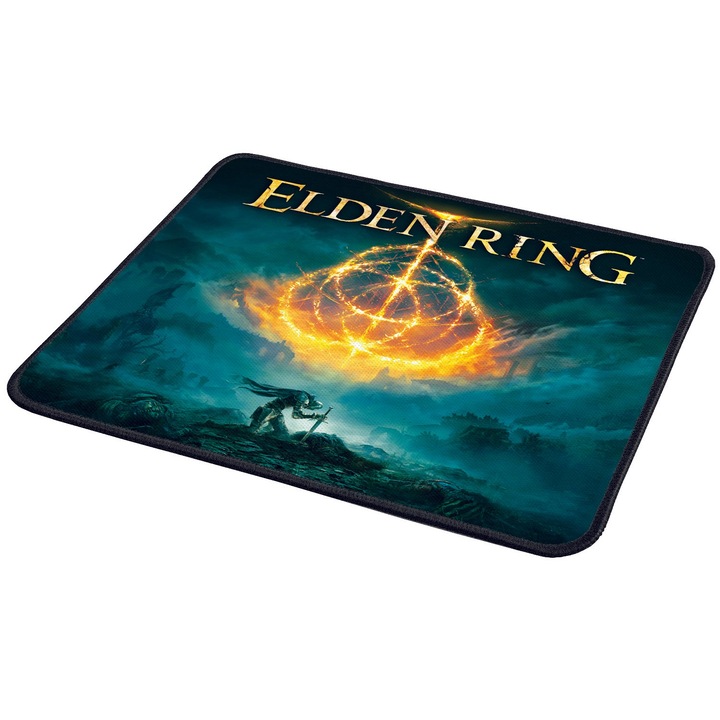 Mousepad gaming, 30x25 cm, multicolor, design durabil cu margine tricotata neagra