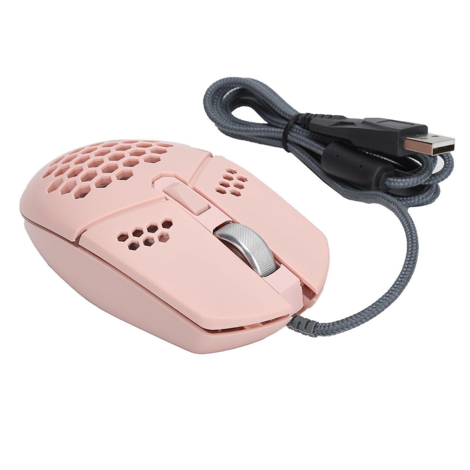 Mouse de gaming G25, roz, iluminare RGB, ajustare DPI 800-2000, cablu 1 ...